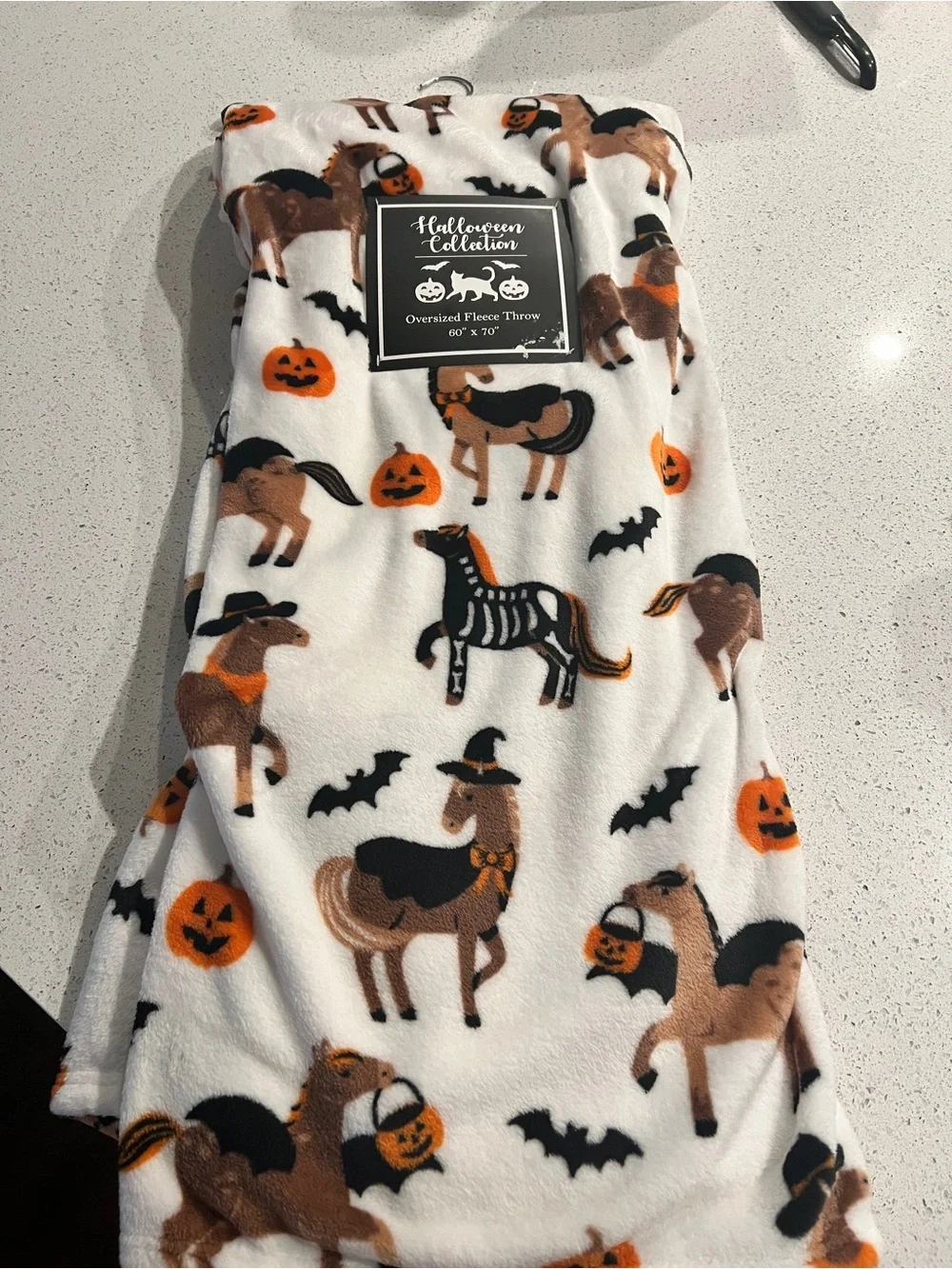 Adorable Horses, Halloween Oversized Horse Throw - 60x70